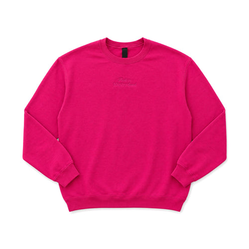 Rich in Motherhood Embroidered Crewneck - Hot Pink