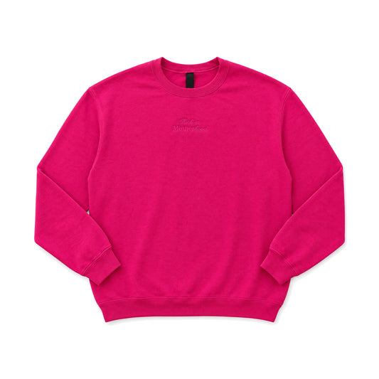 Rich in Motherhood Embroidered Crewneck - Hot Pink