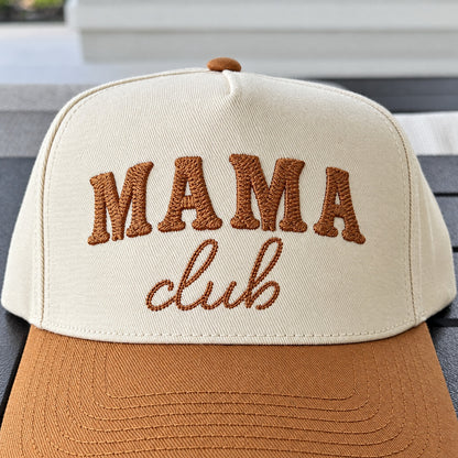 Western Mama Club Snapback - Cream / Caramel
