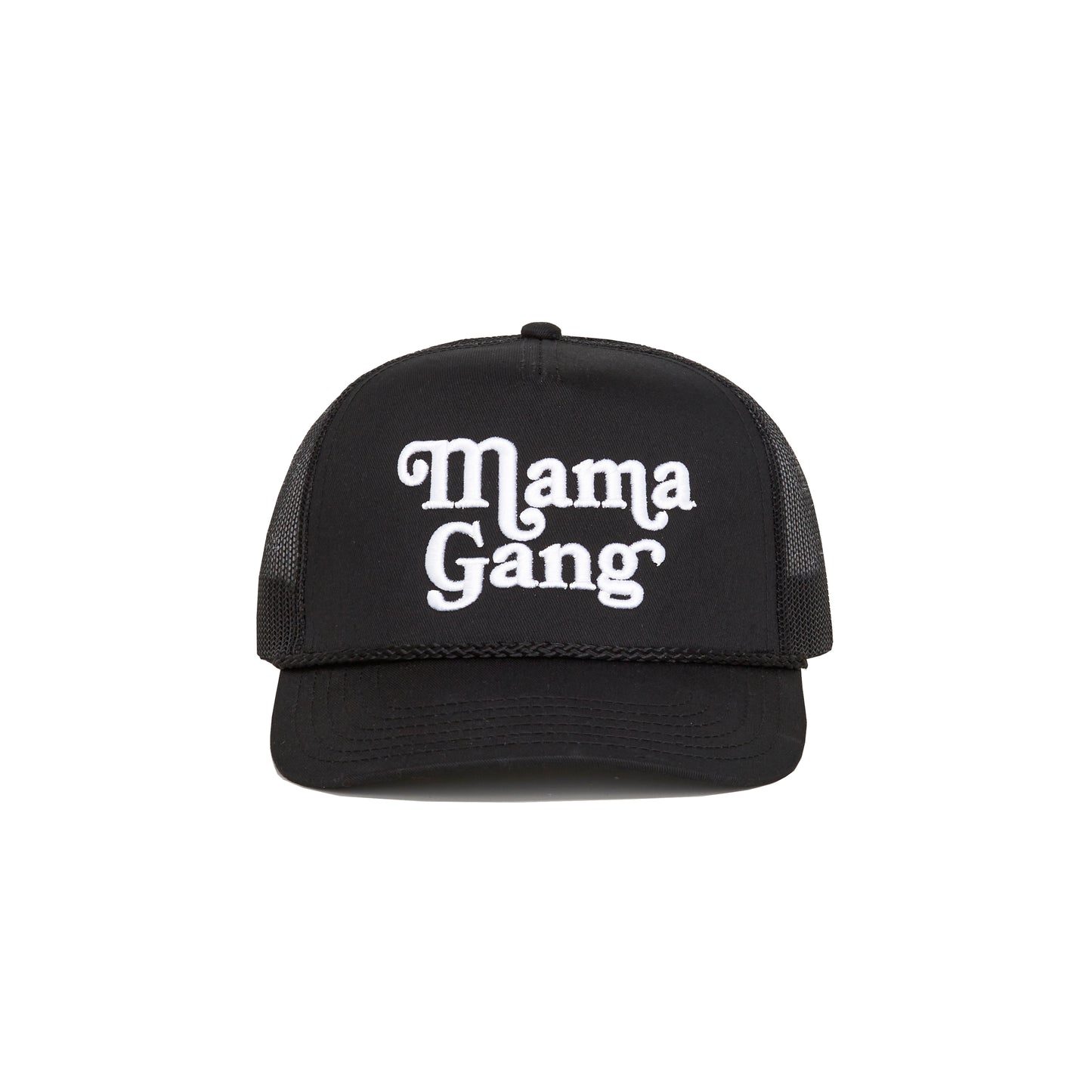 Mama Gang Trucker Hat (Black) Rope