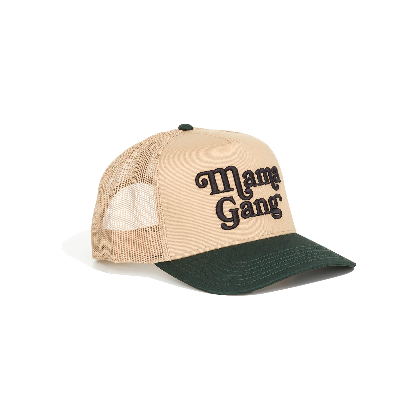 Mama Gang Trucker Hat (Khaki / Green)