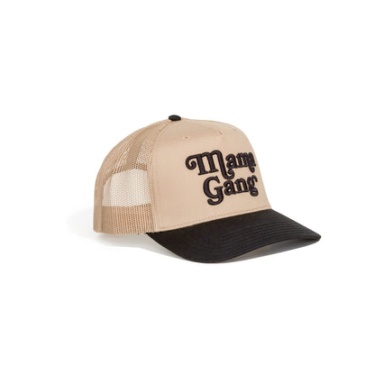 Mama Gang Trucker Hat (Khaki / Black)