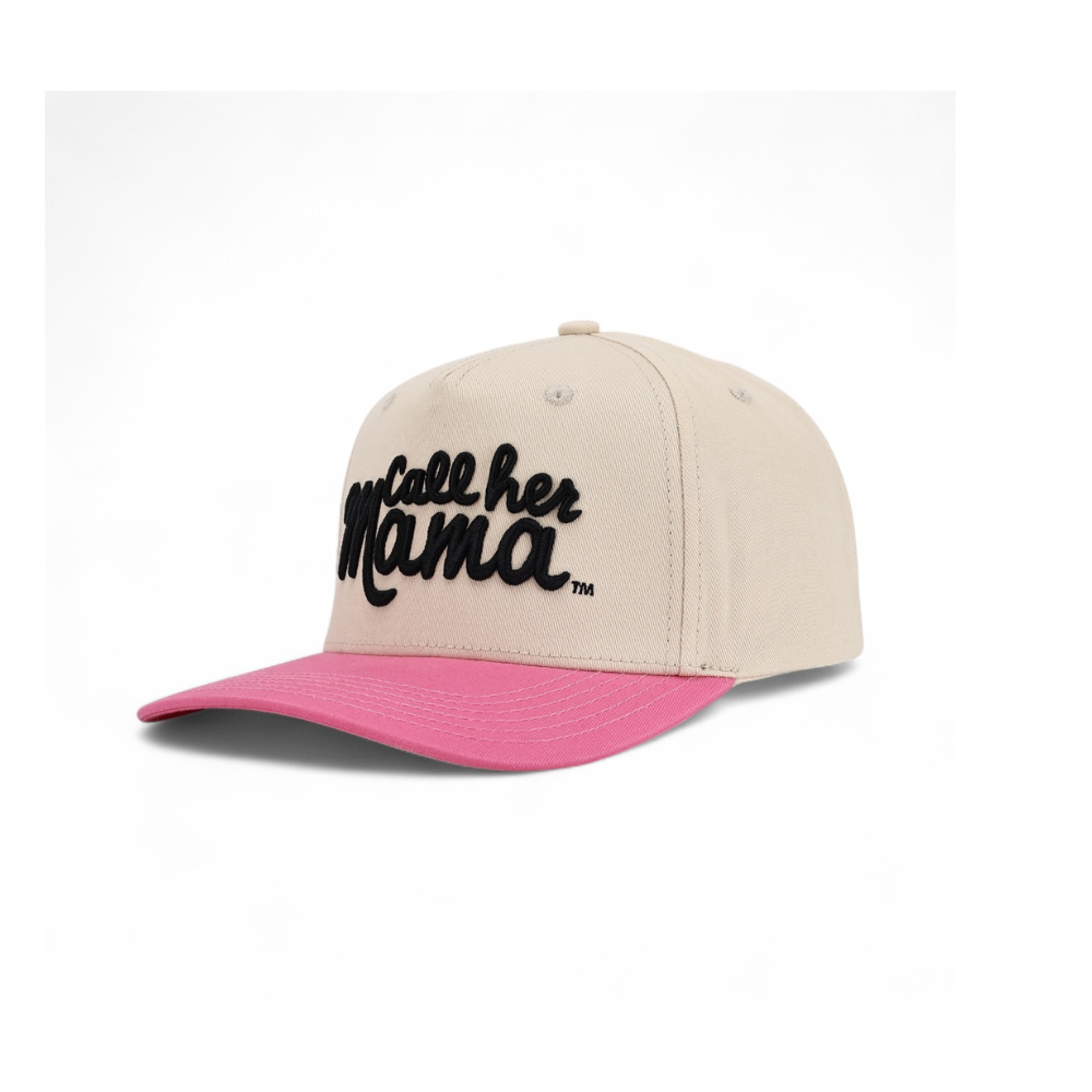 Call Her Mama Snapback (Pink/Natural)