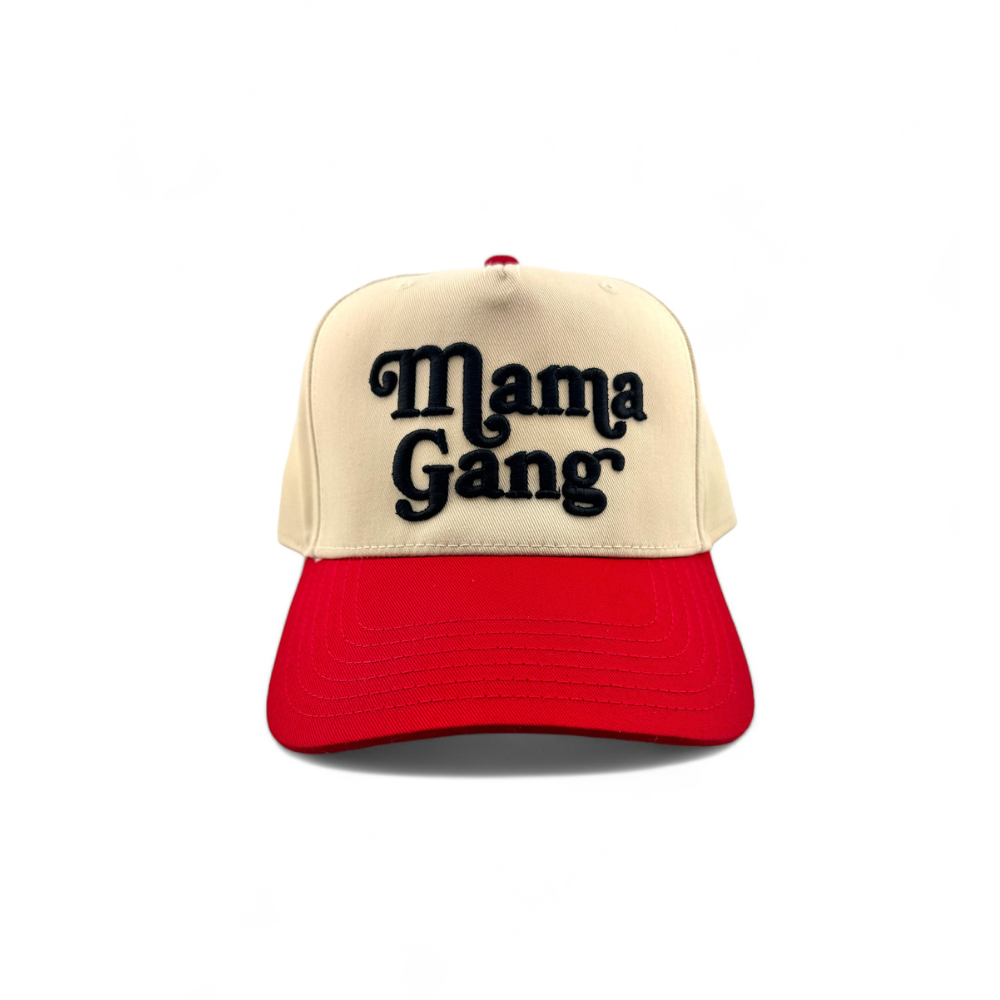 Mama Gang Snapback Hat (Red / Natural)