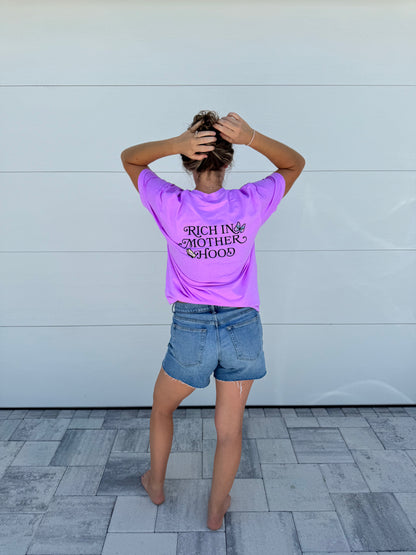 Rich in Motherhood™ Butterfly T-Shirt - Violet