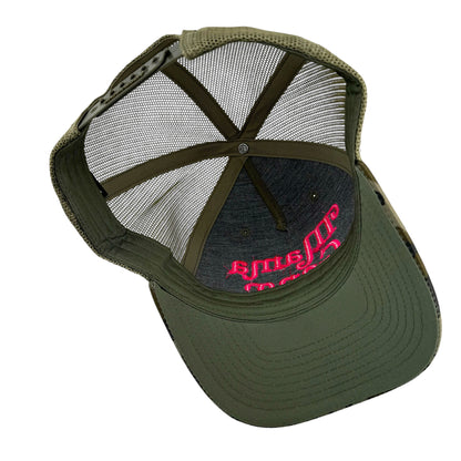 Mama Gang Trucker Pink Mossy Oak Bottomland Camo