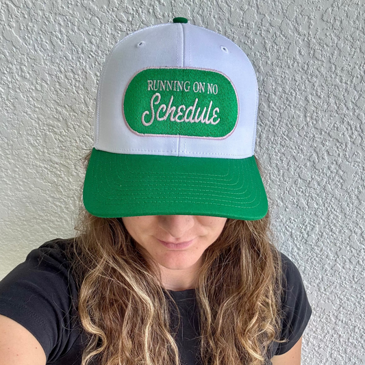 Running on No Schedule Trucker Hat