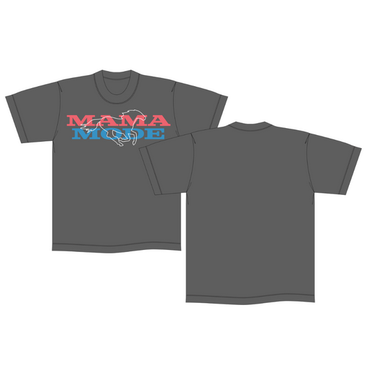 Mama Mode Mustang T-Shirt - Gray
