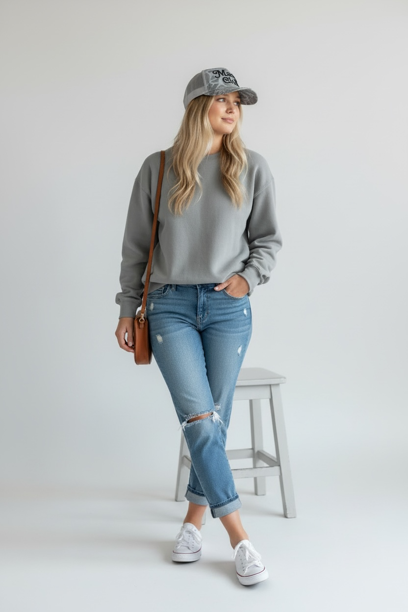 Mama Club™ Trucker Hat Snow Camo