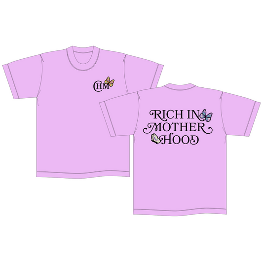 Rich in Motherhood™ Butterfly T-Shirt - Violet