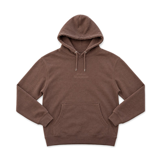Rich in Motherhood Embroidered Hoodie - Coffee