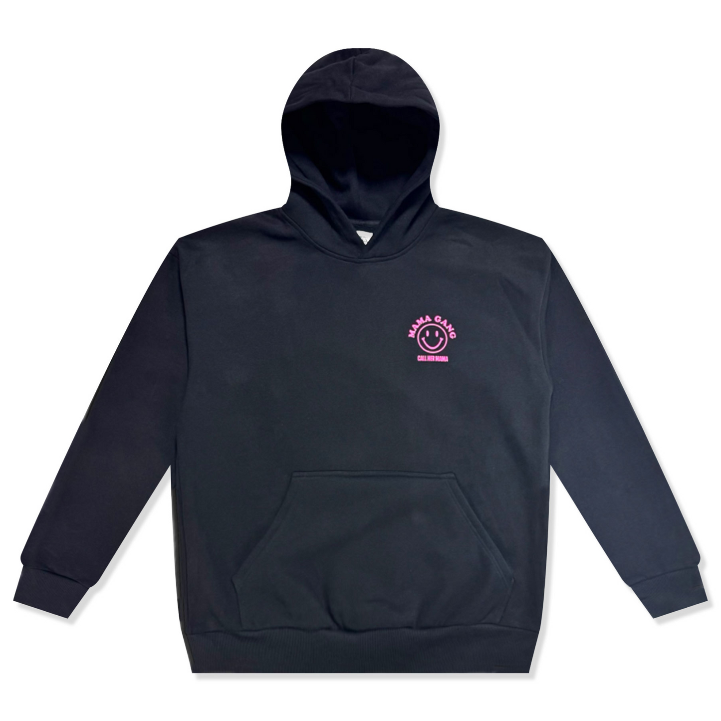 Oversized Mama Gang Hoodie - Black/Pink