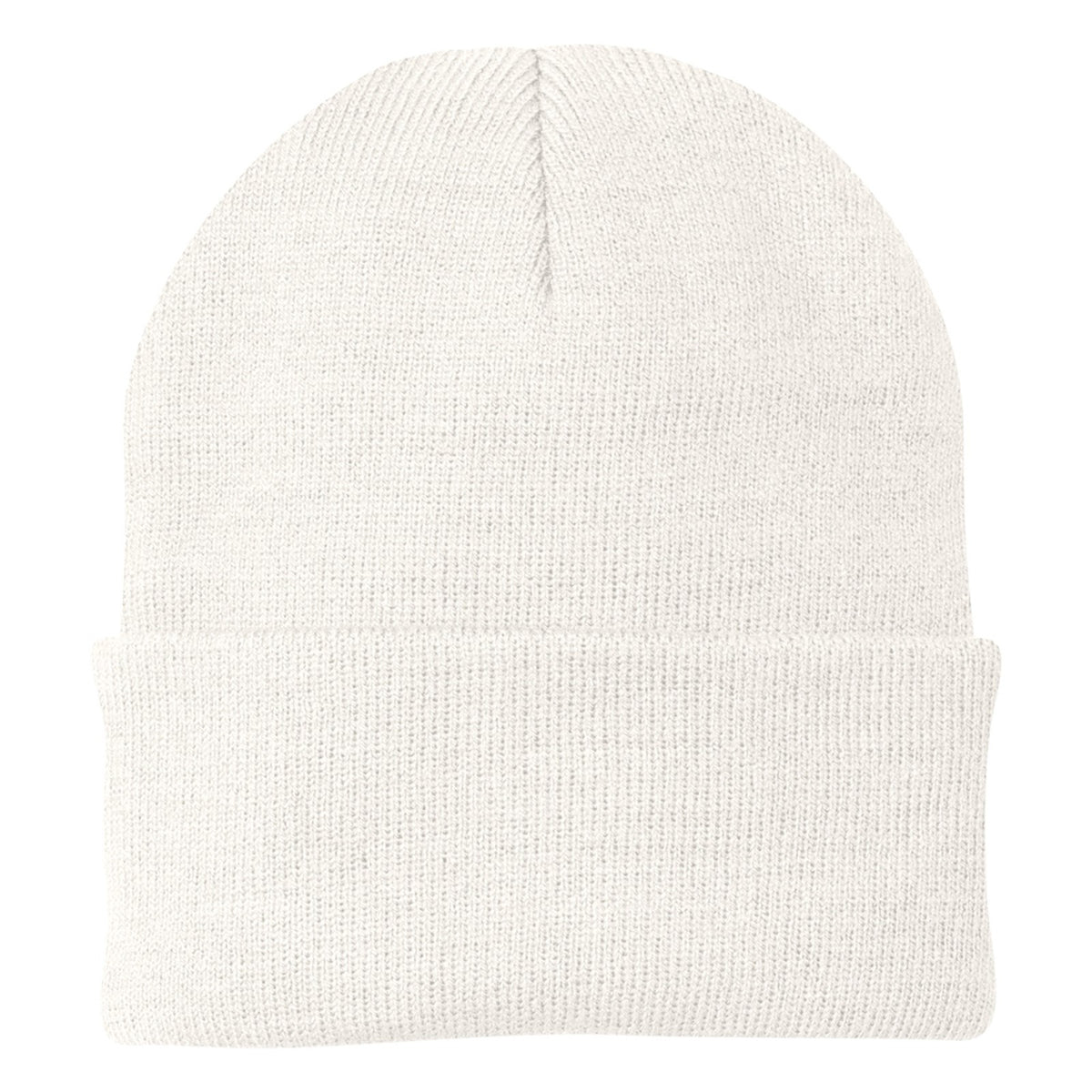 Custom - Port Authority CP90 Knit Beanie - White