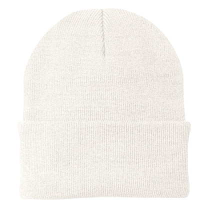 Custom - Port Authority CP90 Knit Beanie - White