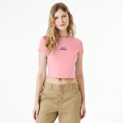 Rich in Motherhood Women's Baby Tee (Pink)