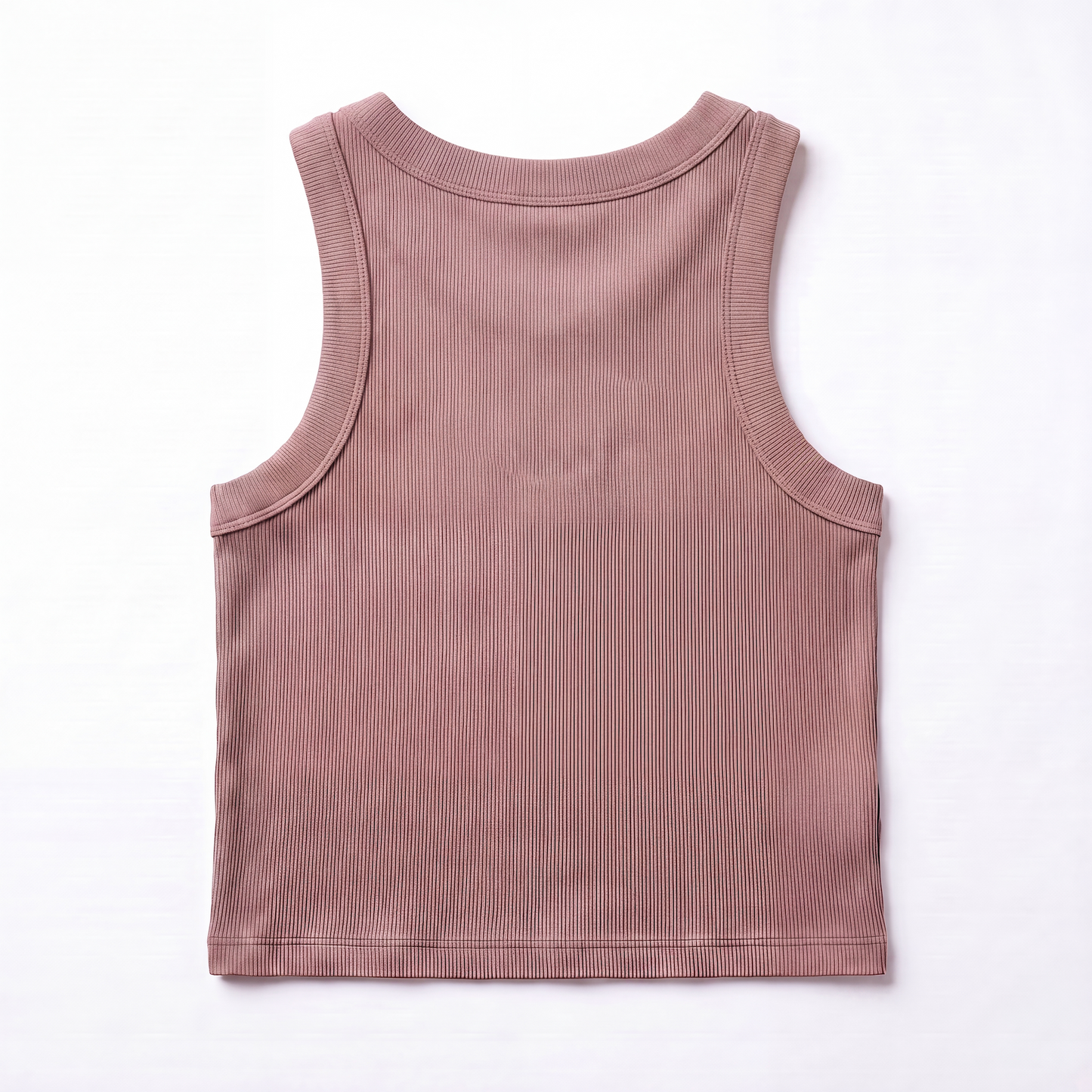 Mama Club Organic Rib Crop Tank - Hazy Pink