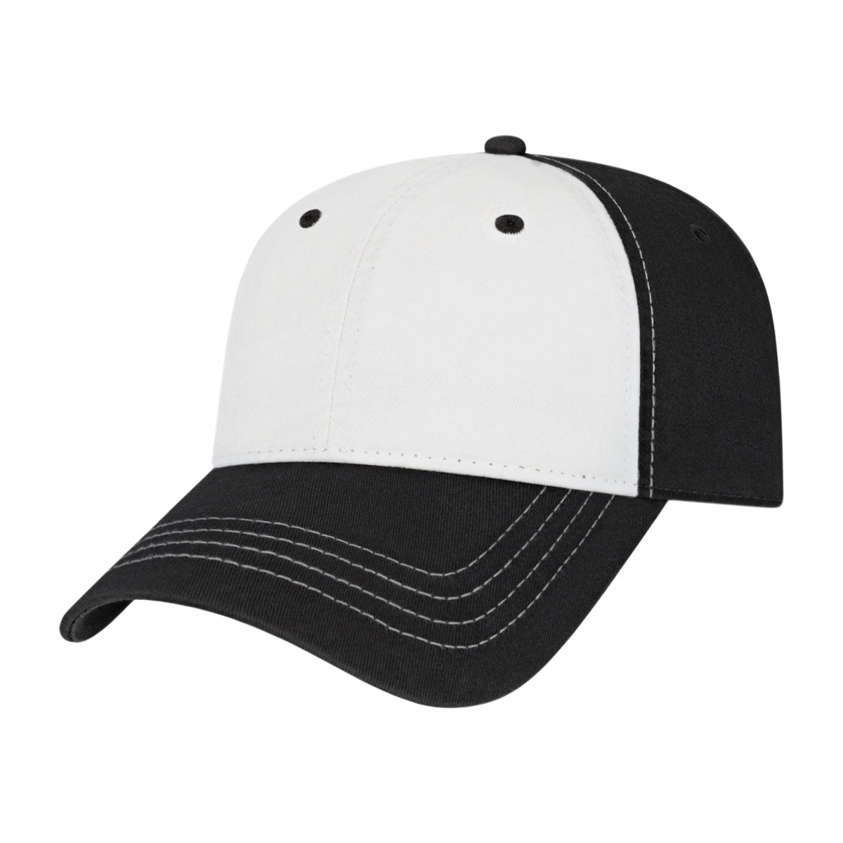 Custom - Cap America i1002 Classic Dad Hat - White/Black
