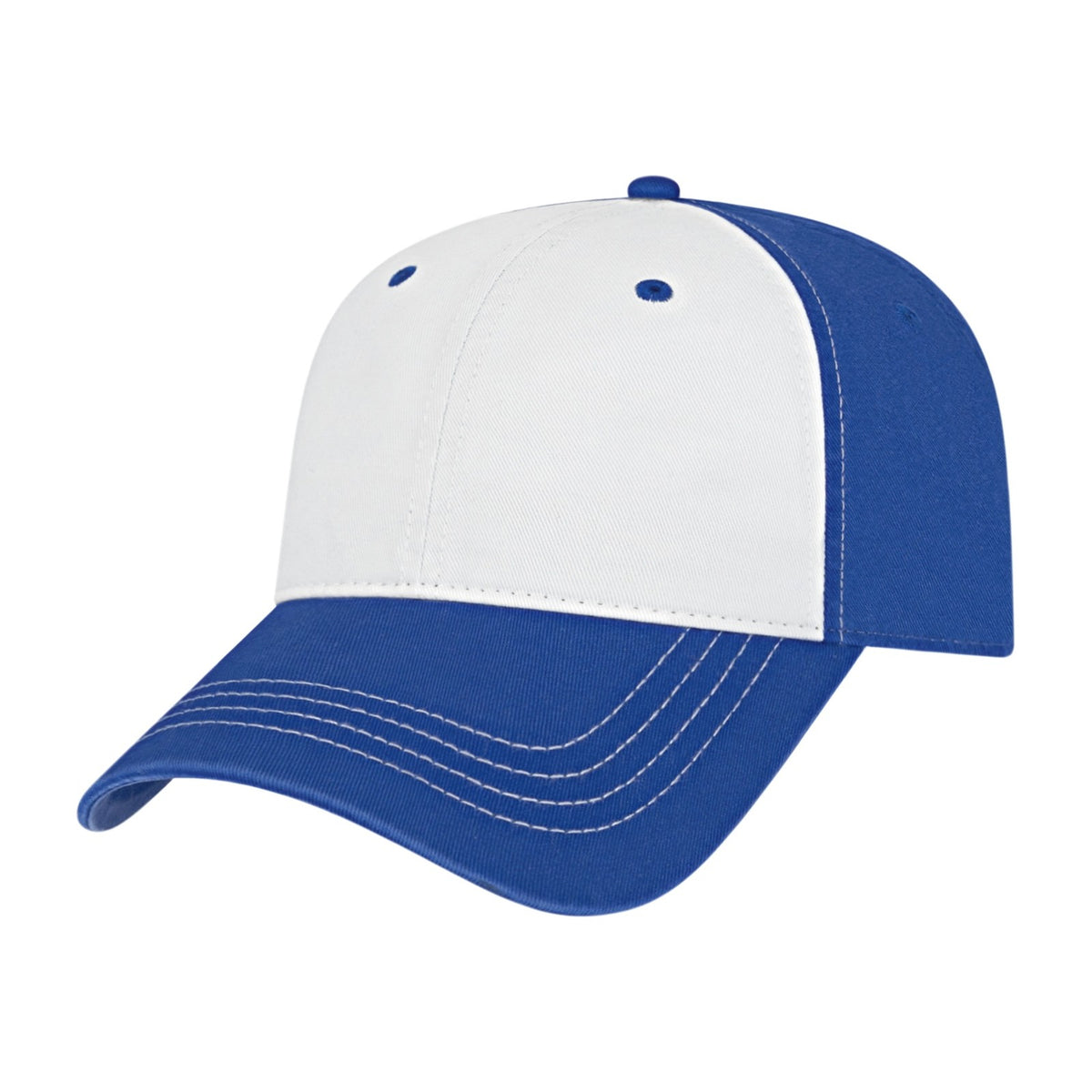 Custom - Cap America i1002 Classic Dad Hat - White/Royal