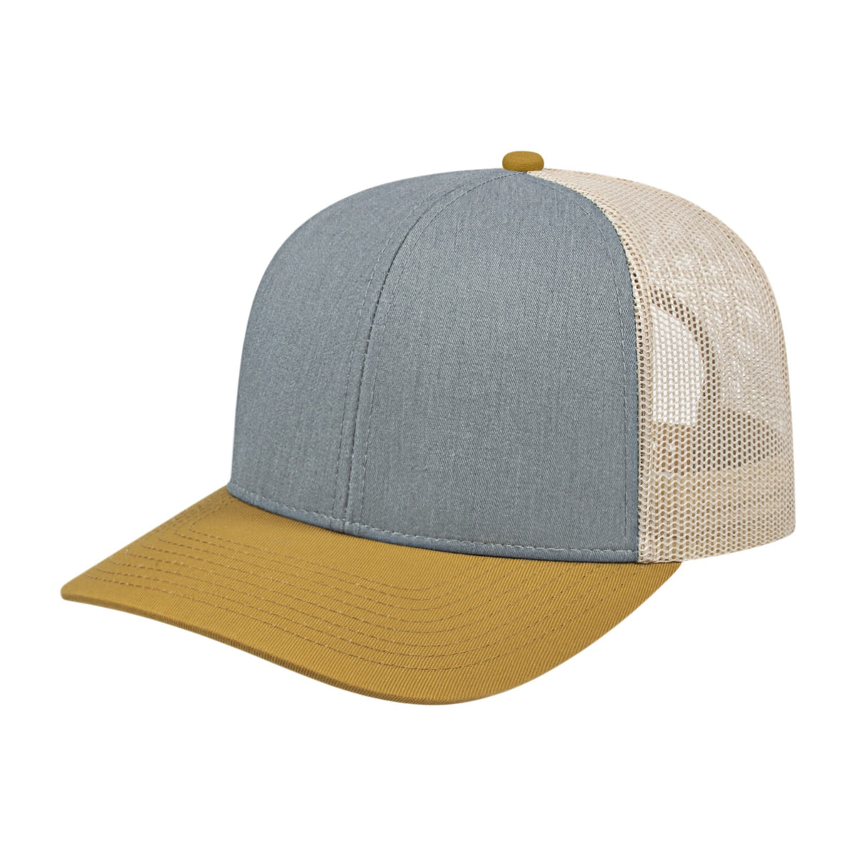 Custom - Cap America i3038 Classic Trucker - Heather/Amber/Stone