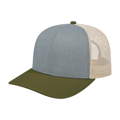 Custom - Cap America i3038 Classic Trucker - Heather/Loden/Stone