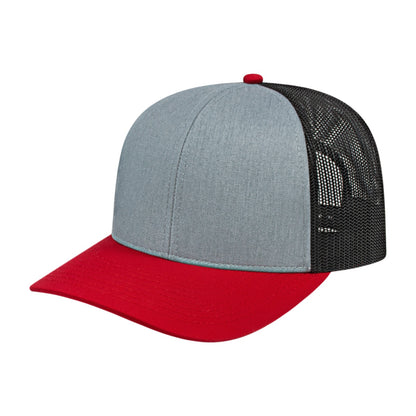 Custom - Cap America i3038 Classic Trucker - Heather/Red/Black