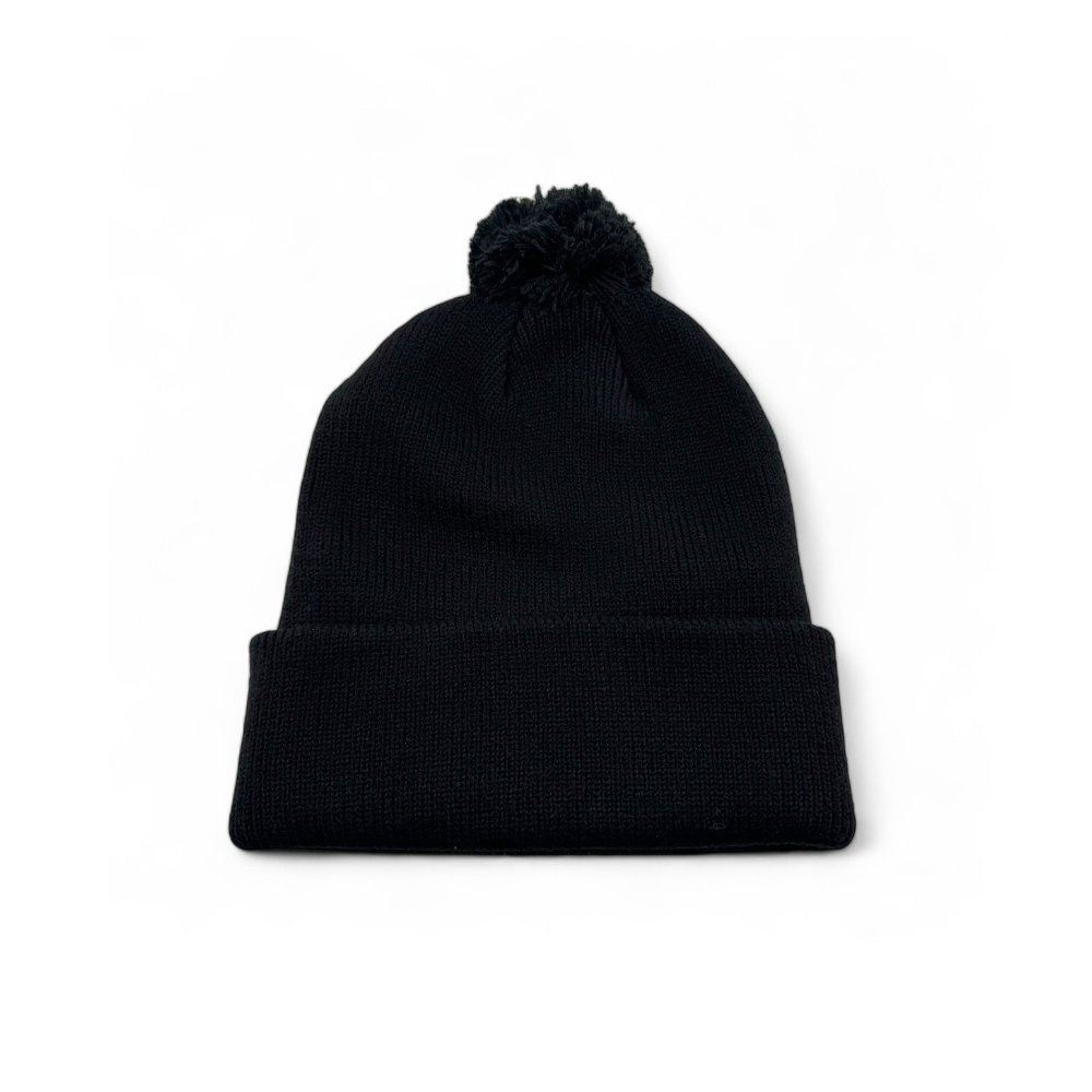 Mama Gang Pom Knit Beanie (Black)