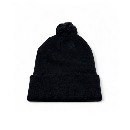 Mama Gang Pom Knit Beanie (Black)