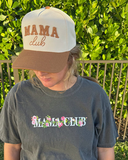Mama Club™ Floral T-Shirt - Pepper