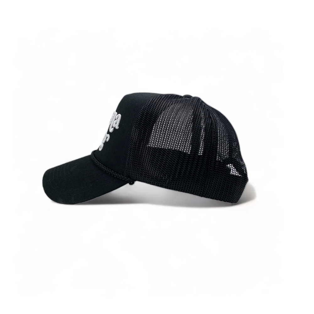 Mama Gang Trucker Hat (Black) Rope