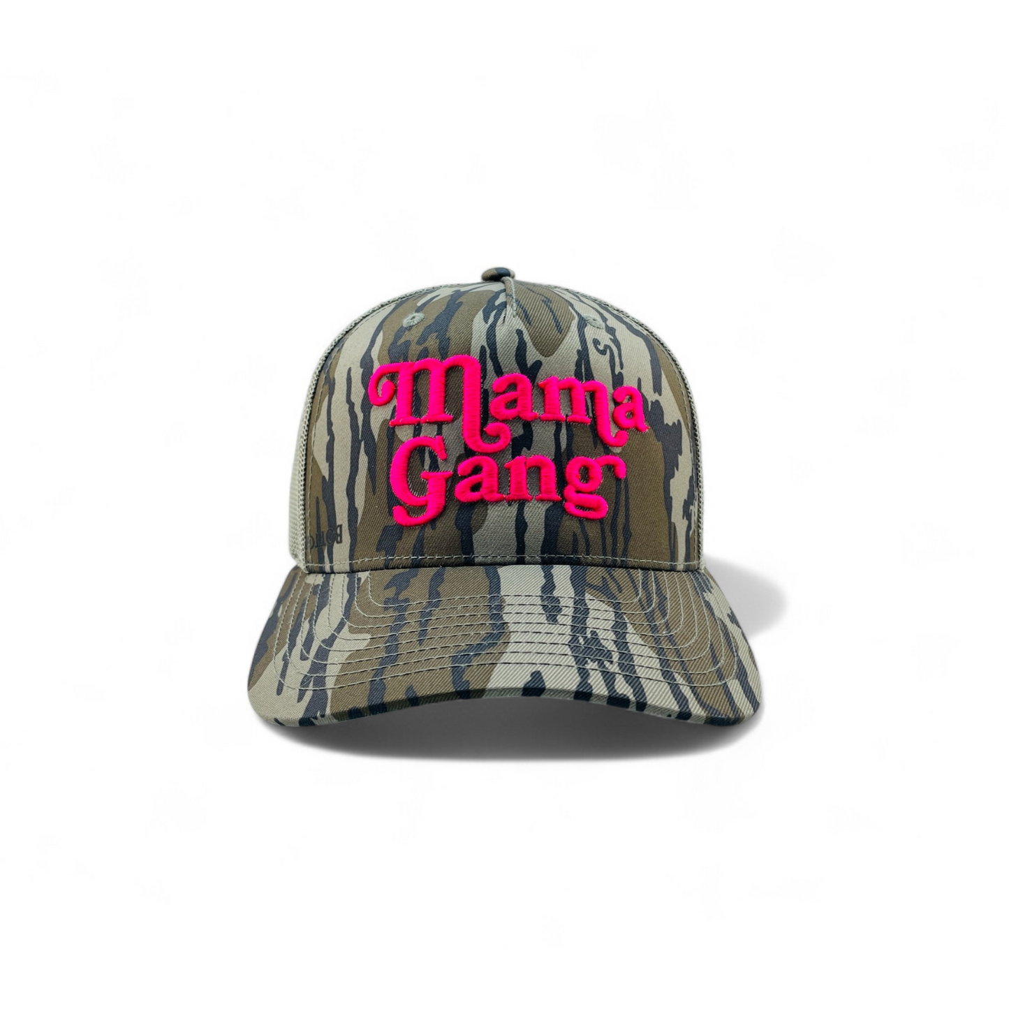 Mama Gang Trucker Pink Mossy Oak Bottomland Camo