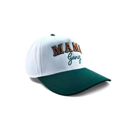 Cowboy Script Green/White Snapback Hat