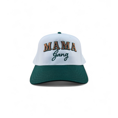 Cowboy Script Green/White Snapback Hat