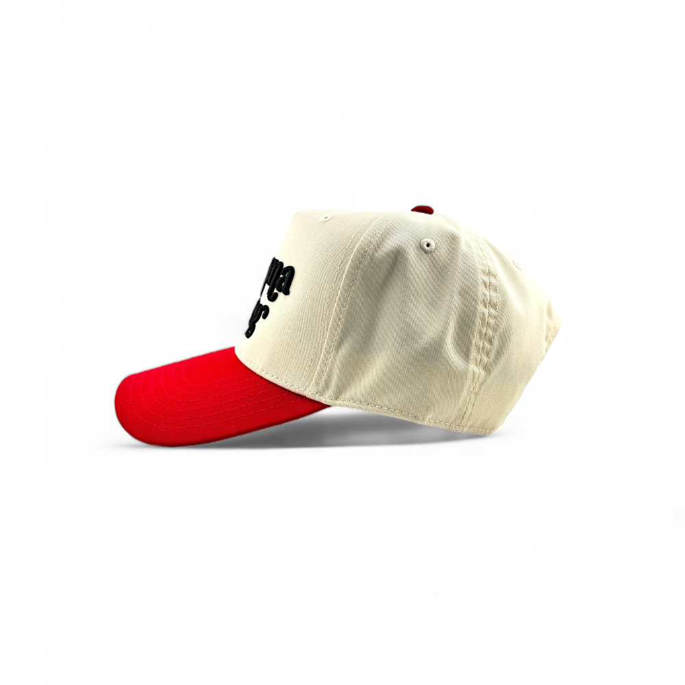 Mama Gang Snapback Hat (Red / Natural)
