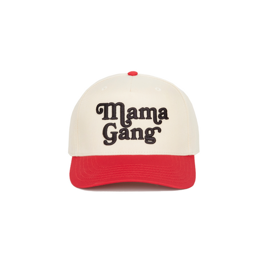 Mama Gang Snapback Hat (Red / Natural)