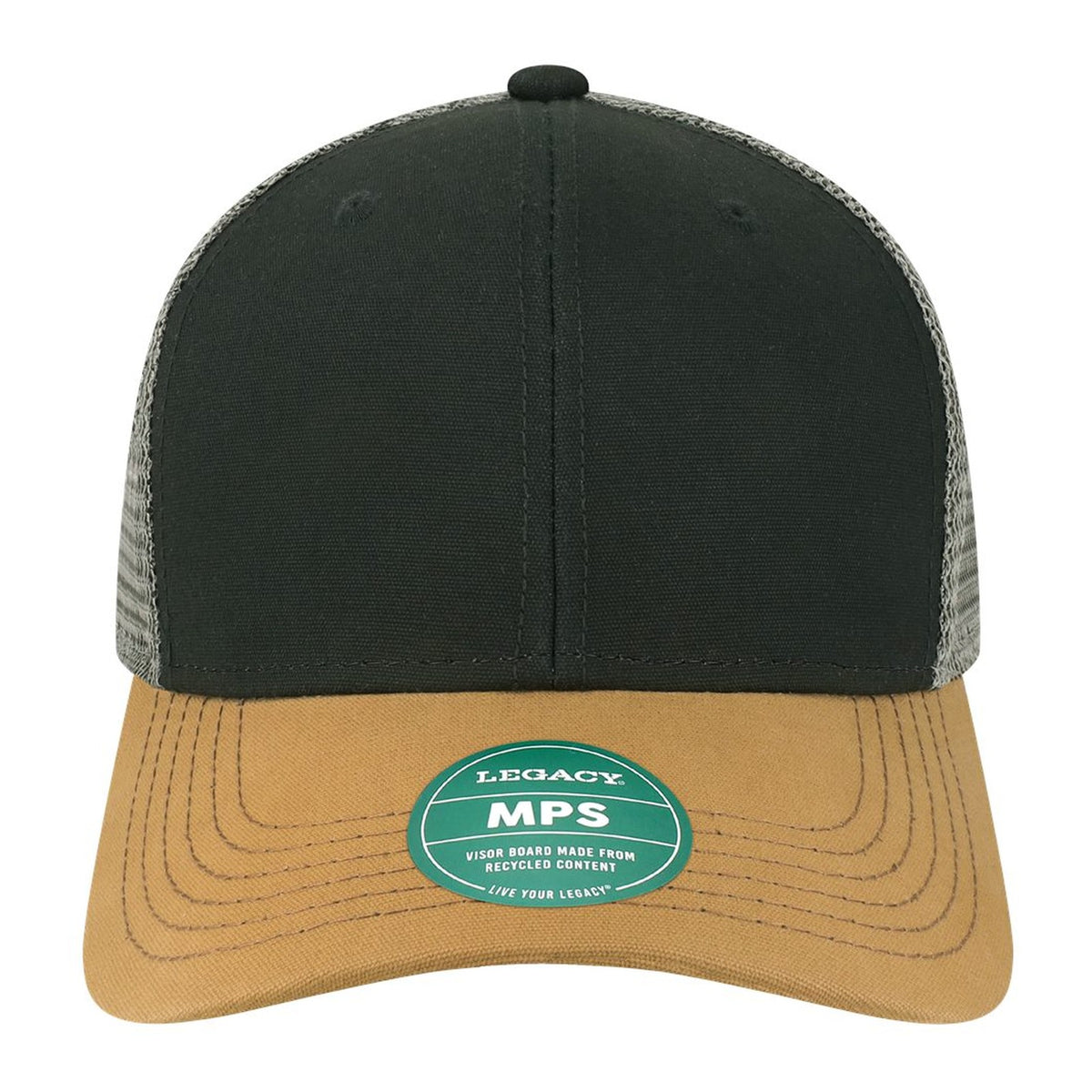 Custom - Legacy MPS Mid-Pro Snapback Trucker - Black/Caramel/Dark Grey