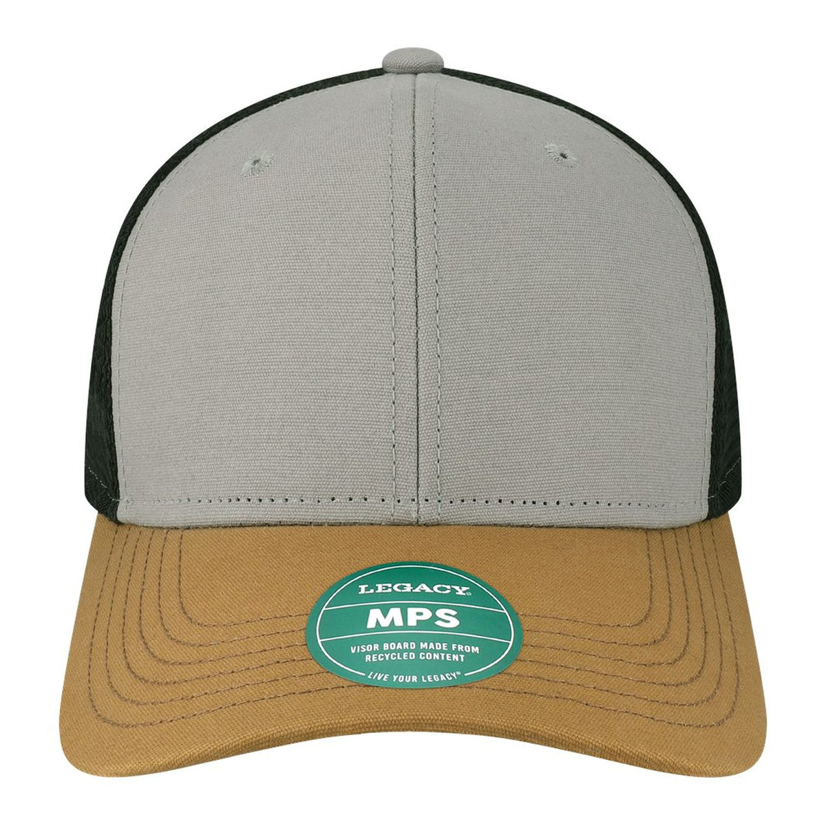 Custom - Legacy MPS Mid-Pro Snapback Trucker - Grey/Caramel/Black