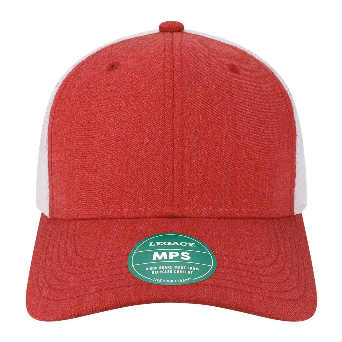 Custom - Legacy MPS Mid-Pro Snapback Trucker - Melange Scarlet/White