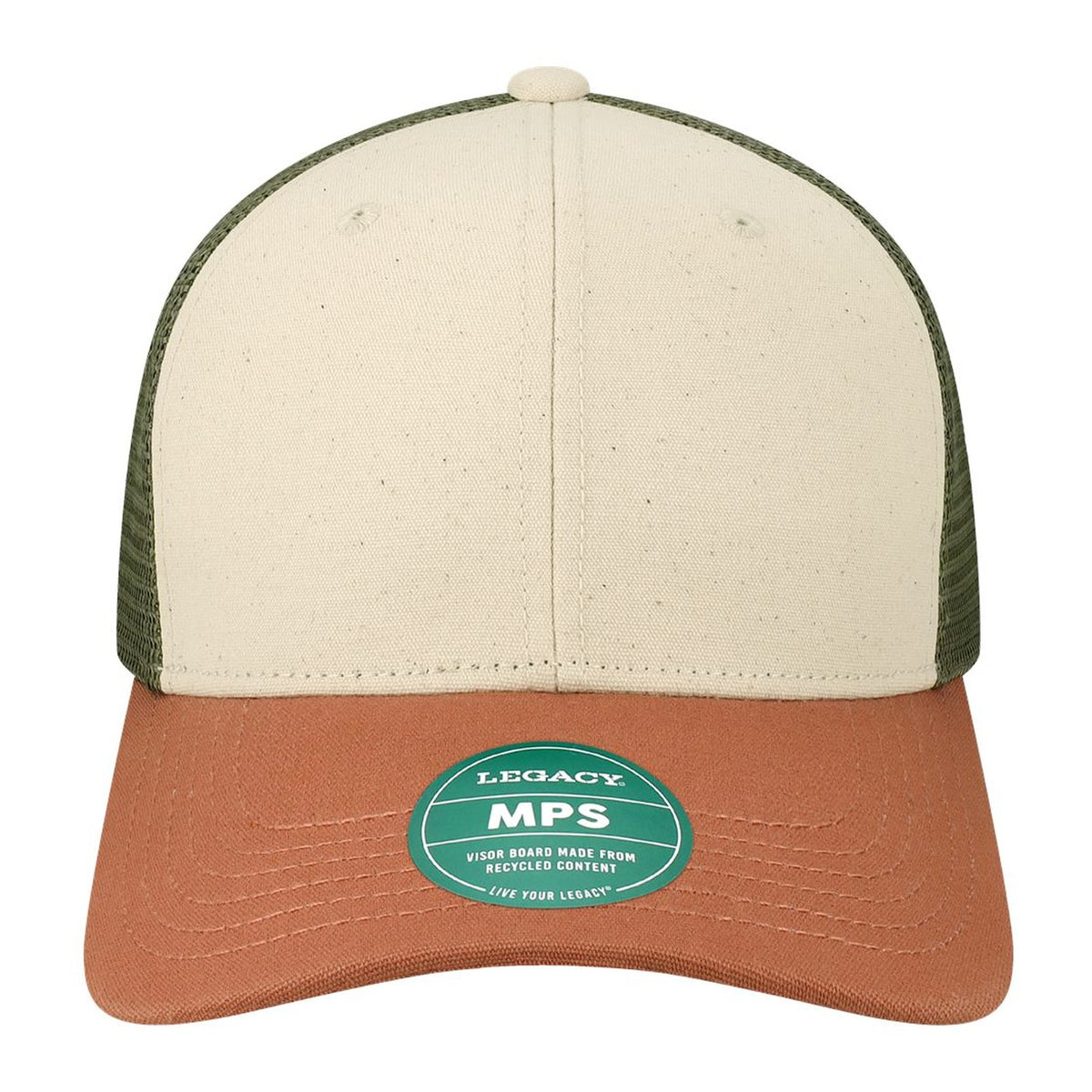 Custom - Legacy MPS Mid-Pro Snapback Trucker - Stone/Bronze/Light Olive Green