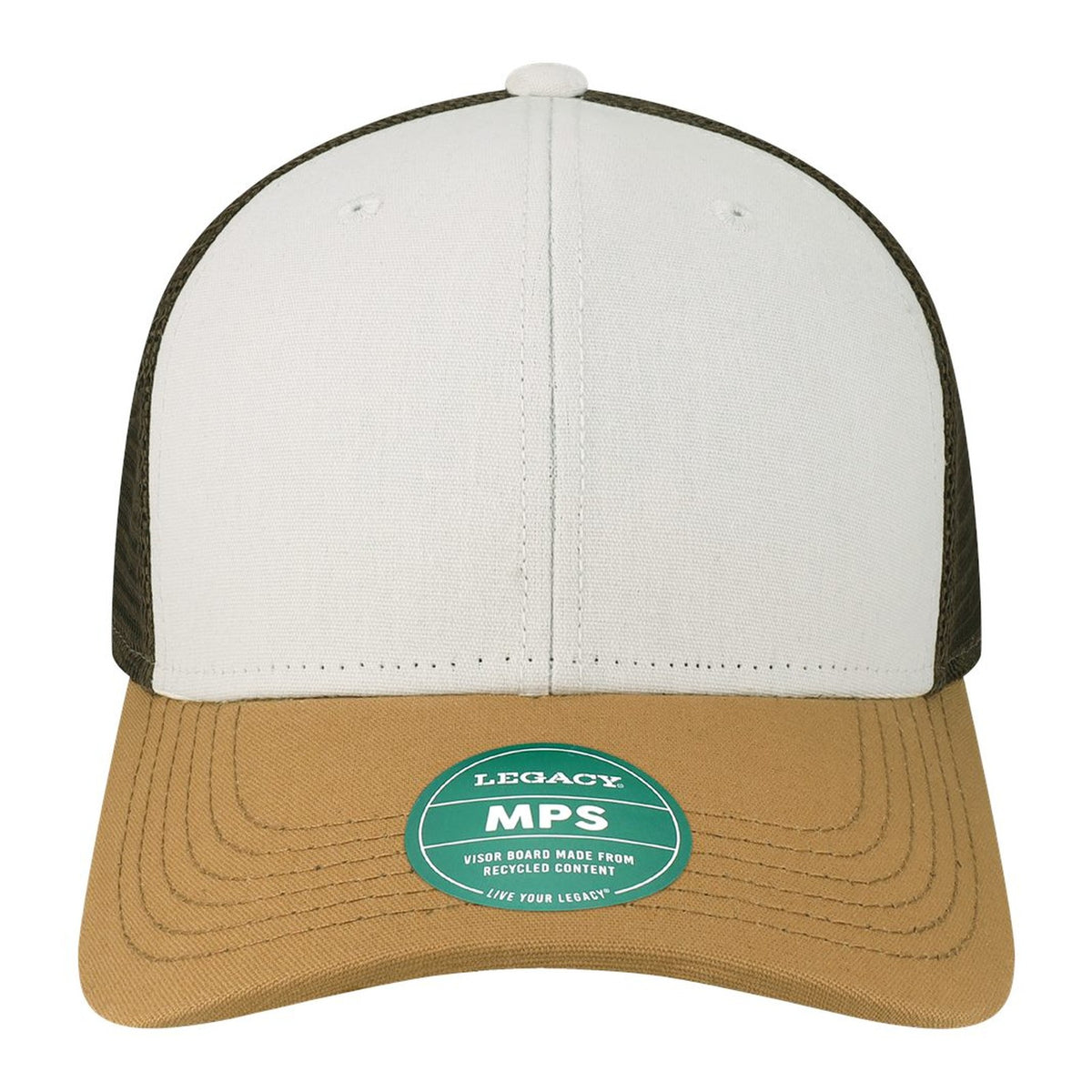 Custom - Legacy MPS Mid-Pro Snapback Trucker - White/Caramel/Brown