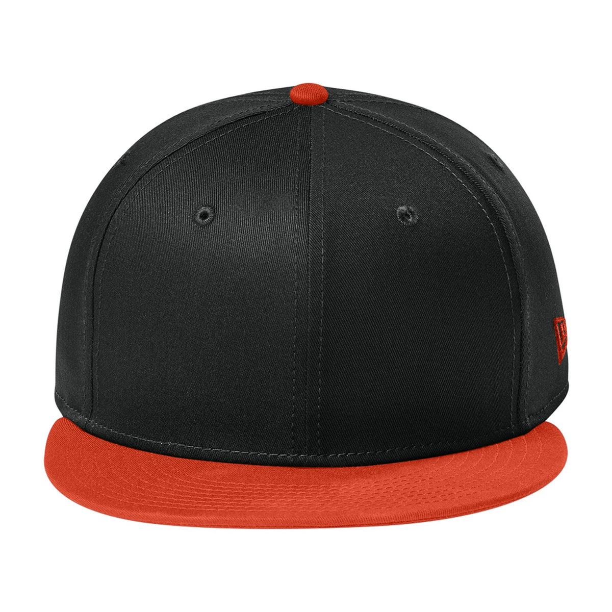 Custom - New Era NE400 9FIFTY Flat Bill Snapback - Black/Team Orange