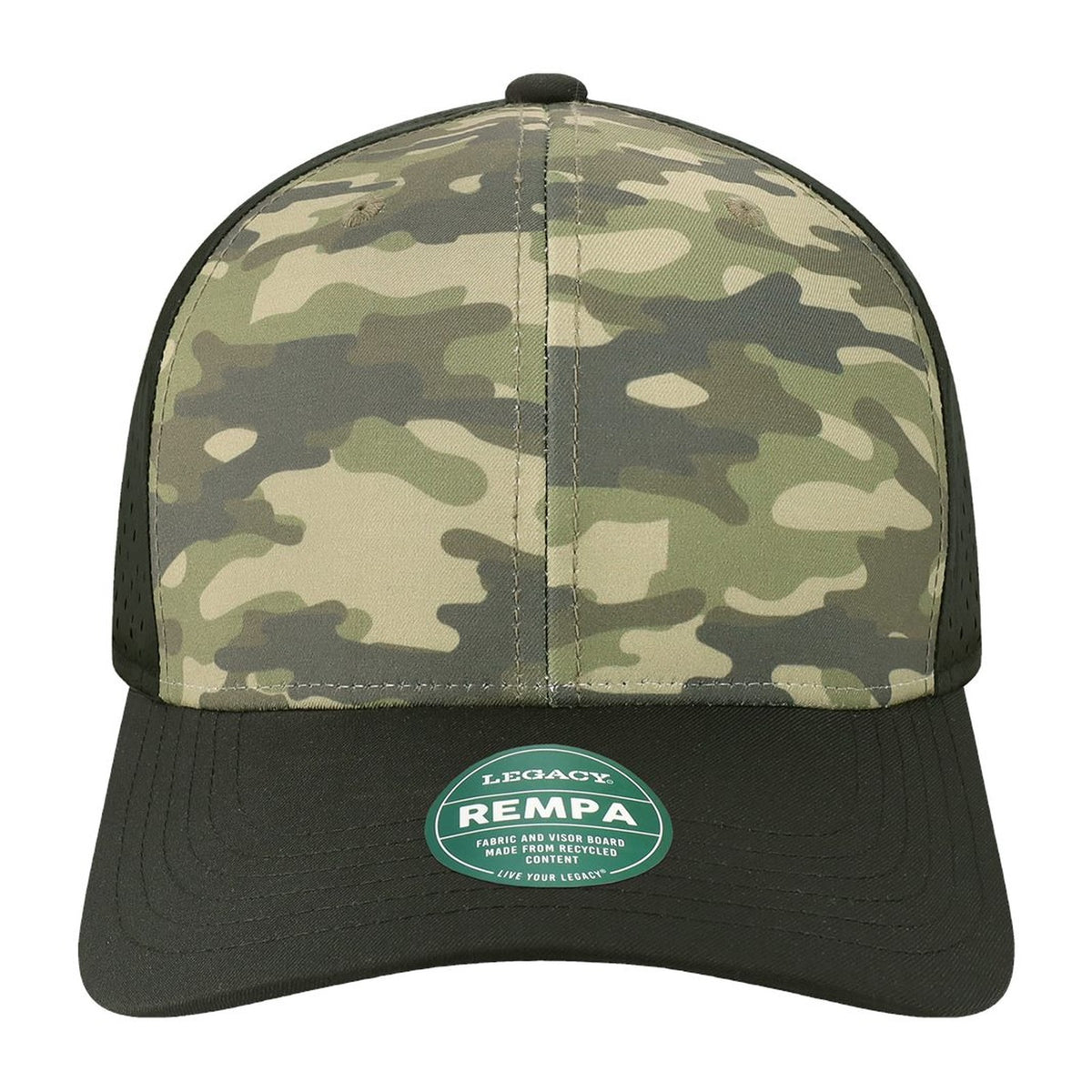 Custom - Legacy REMPA Reclaim Mid-Pro Trucker - Dark Olive Green Camo/Black