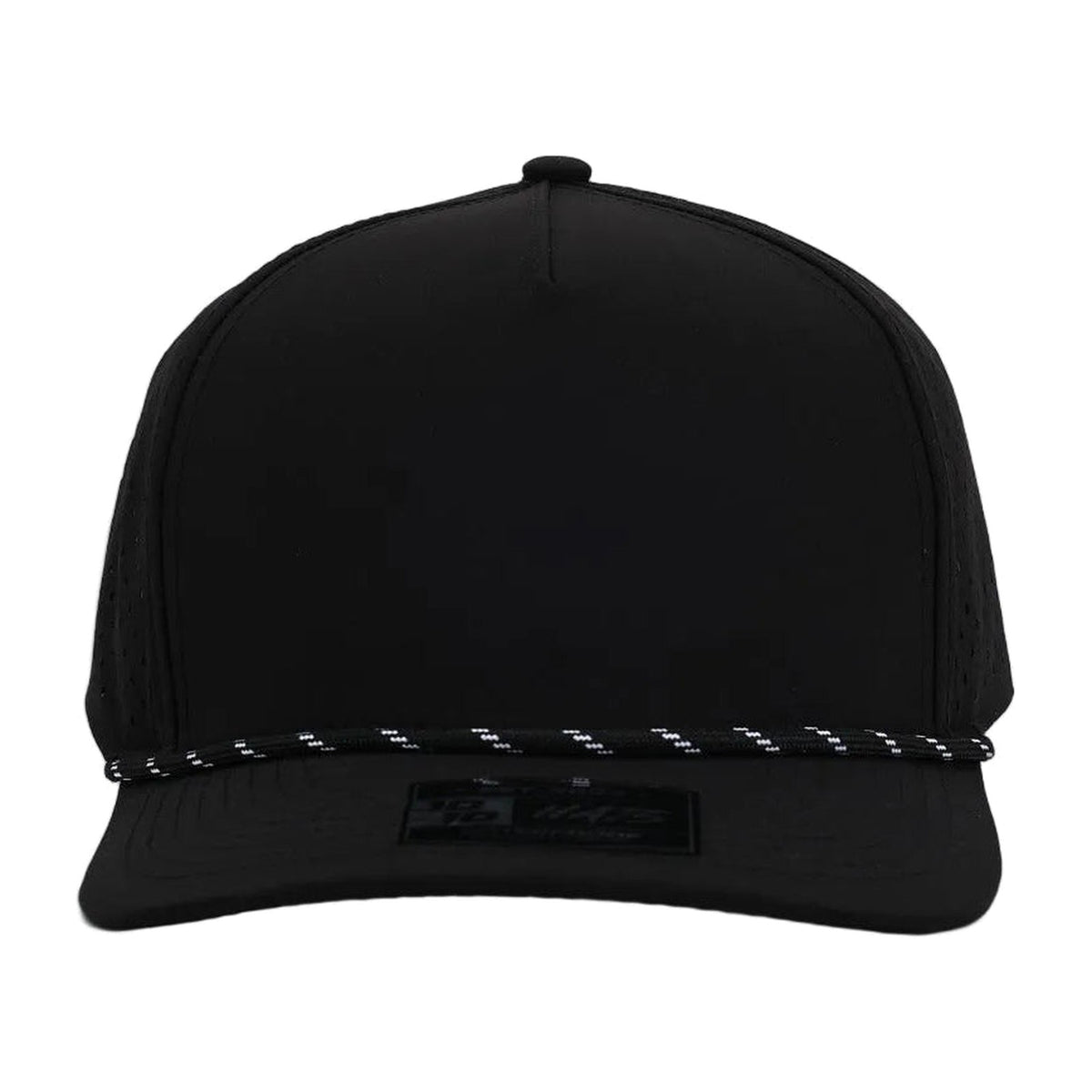 1010 Performance 5-Panel Rope | Custom Hats - Black / Black Rope