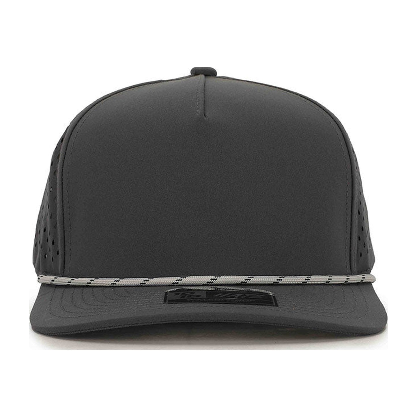 5-panel rope hat — dark grey front