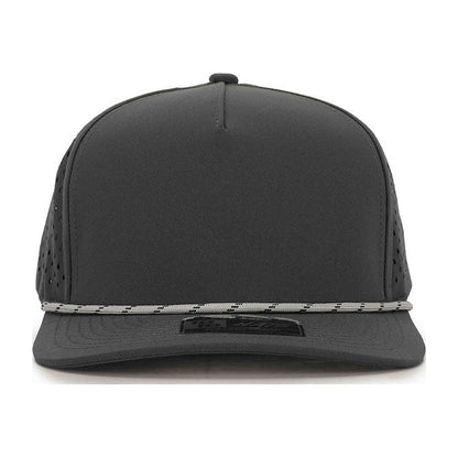 5-panel rope hat — dark grey front