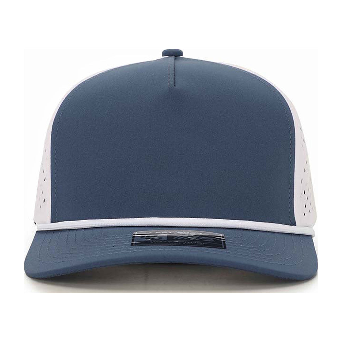 5-panel rope hat — deep blue white front