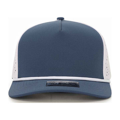 5-panel rope hat — deep blue white front