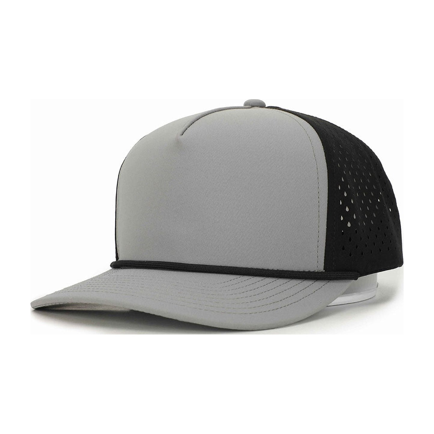 5-panel rope hat — light grey front