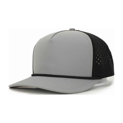 5-panel rope hat — light grey front
