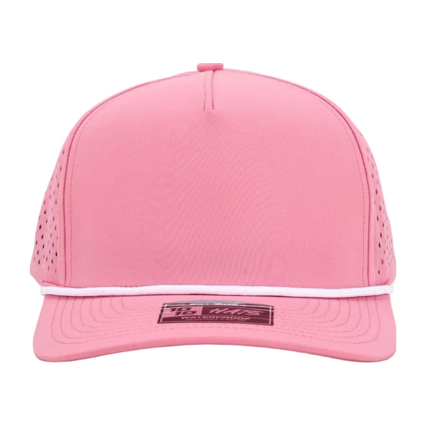 5-panel rope hat — pink front