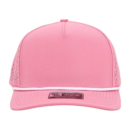5-panel rope hat — pink front